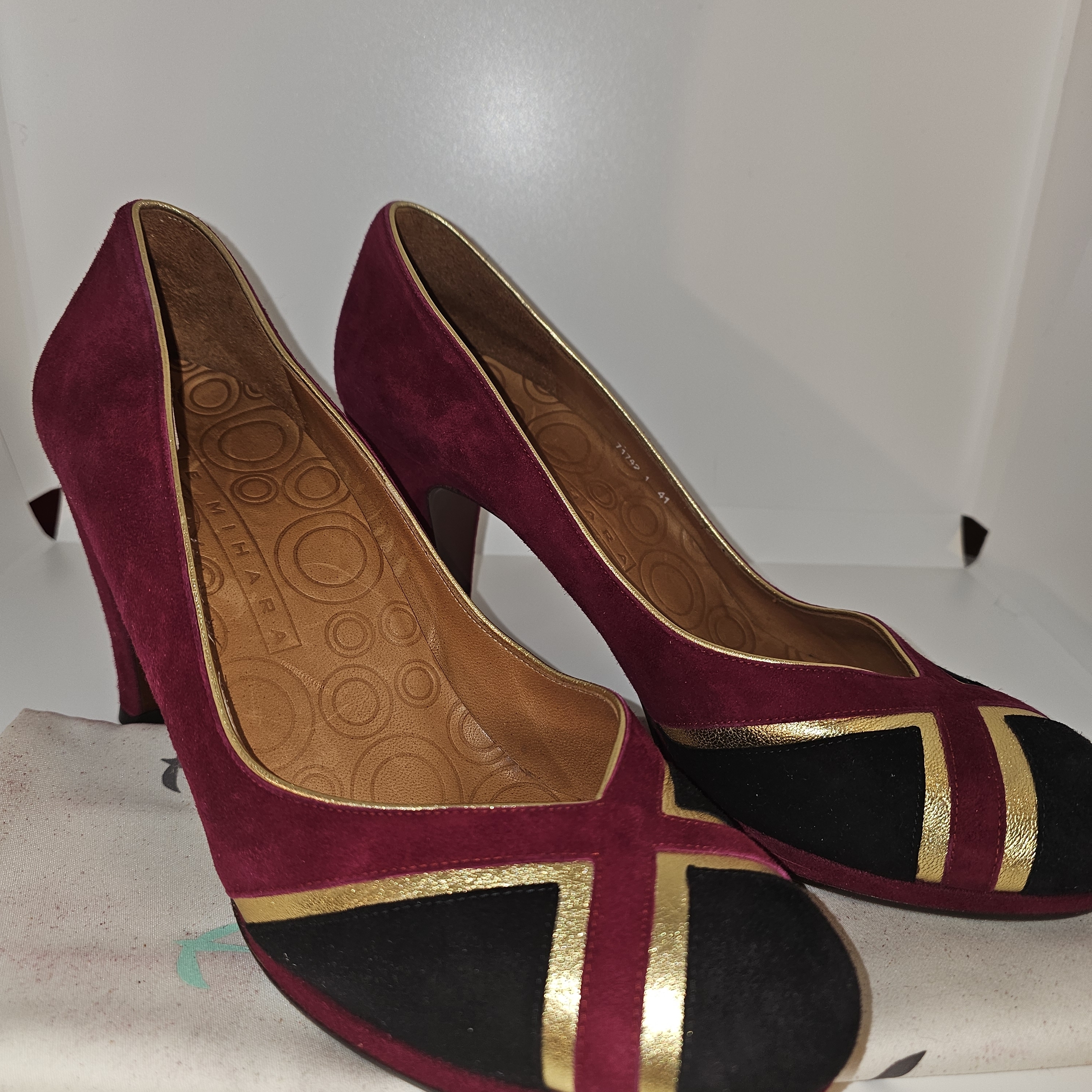 Chie Mihara Amareto And Black Heels With Dustbag And Box Euc